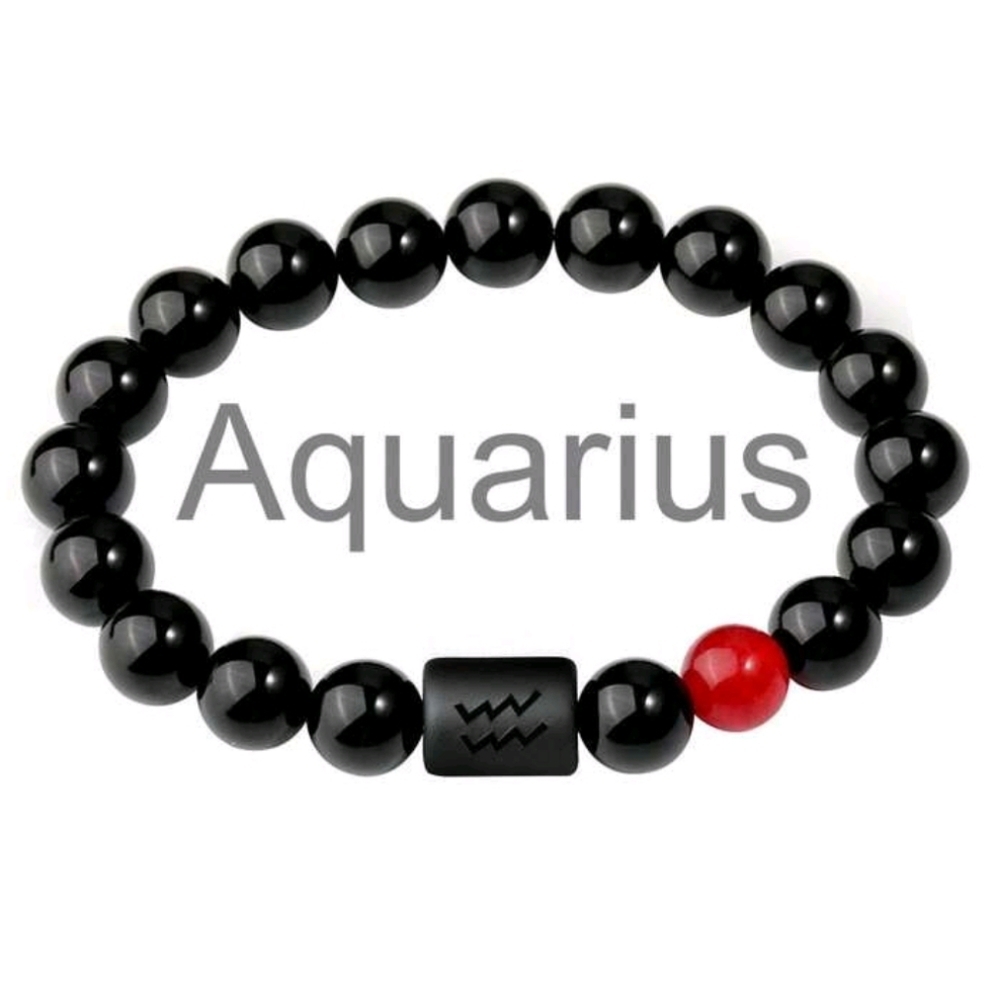 Zodiac Beaded Braided Bracelet 10mm
